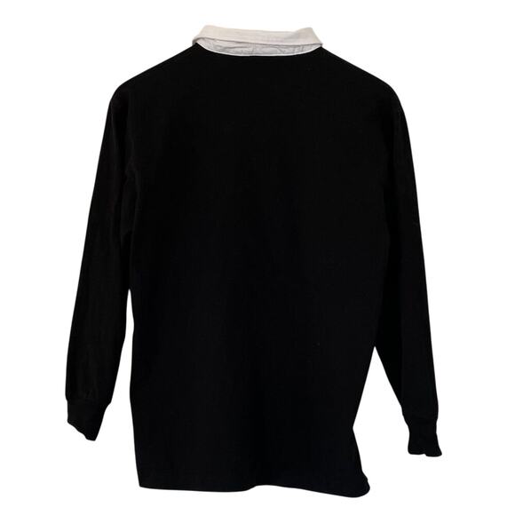 Victoria's Secret PINK Black White Rugby, Stripe Long Sleeve Polo Collar, Size S - Picture 6 of 15